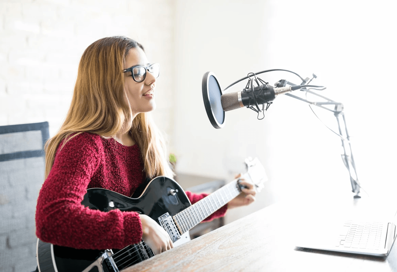 AI music creation artwork representing text-to-music generation