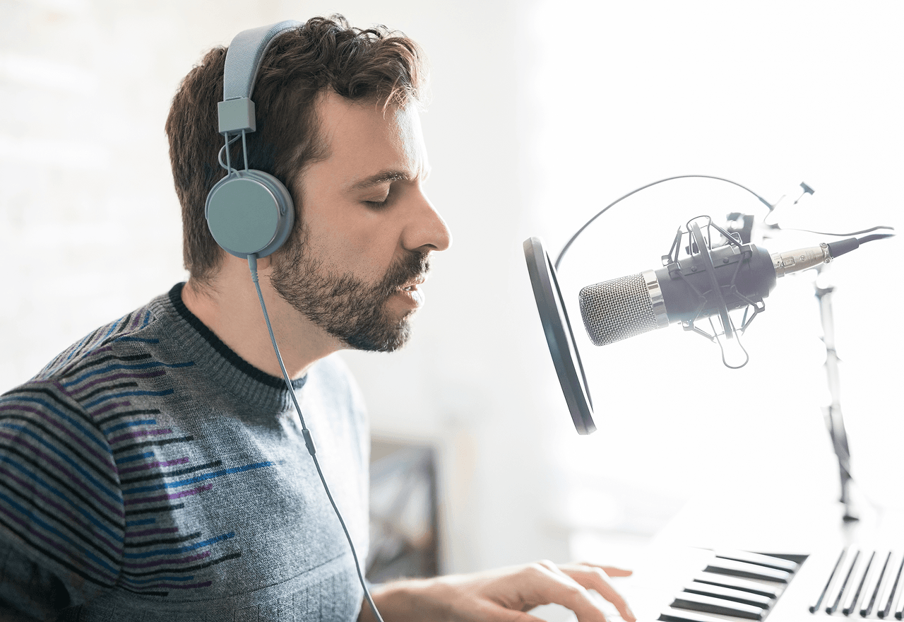 Audio separation artwork representing vocal and instrumental tracks