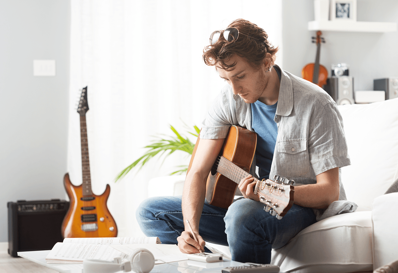 Songwriting artwork representing AI-assisted lyric drafting