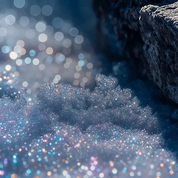 Rain and nature track artwork with soft blue lights