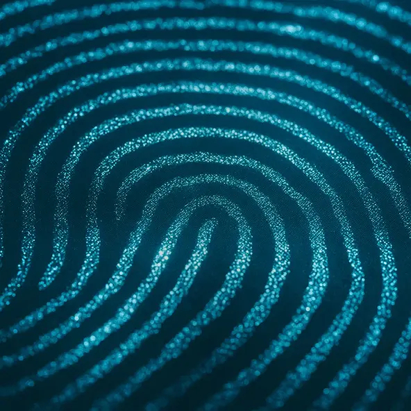 Blue fingerprint-style artwork for the Festival Drop track